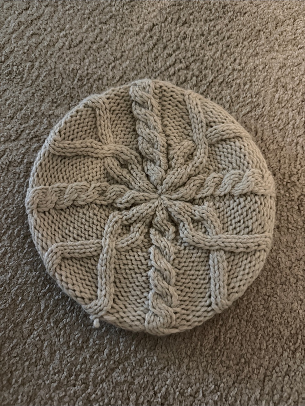 H&M Cream Cable-Knit Beret